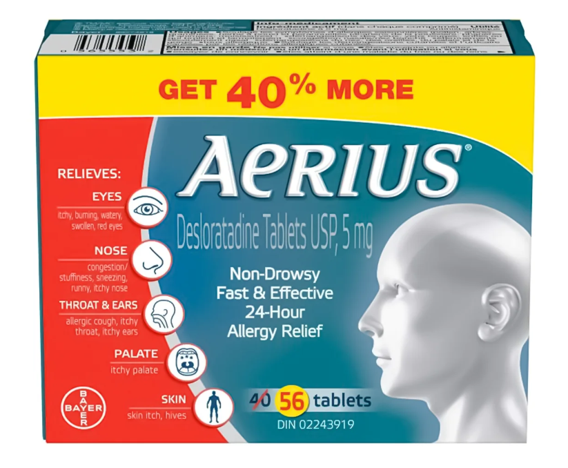 AERIUS ALLERGY TB 5MG 40+16 BONUS TABLET