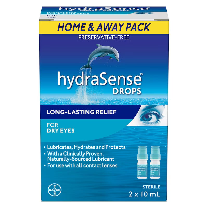 HYDRASENSE DRY EYES DUO 10+10ML DROP MED