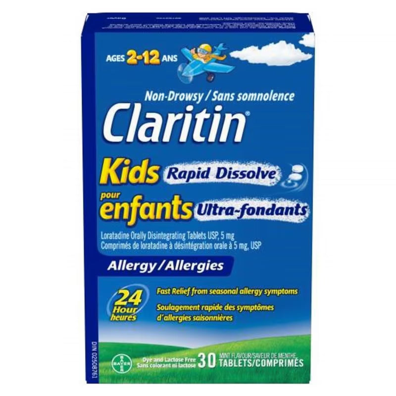 CLARITIN KIDS RAPID DISSOLVE TB 5MG 30 TABLET