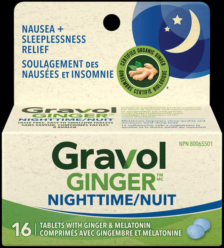GRAVOL GINGER NIGHT TB 16 TABLET