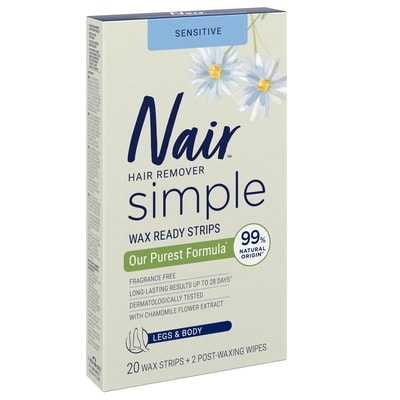 NAIR WAX READY STRIPS SENSITIVE LEGS&BODY 20