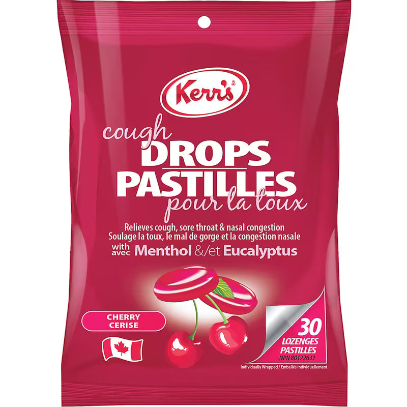 KERR'S COUGH DROPS CHERRY 30 pack of 12