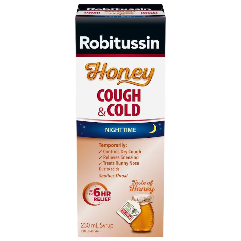 ROBITUSSIN COUGH&COLD NIGHTTIME HONEY 230ML SYRUP