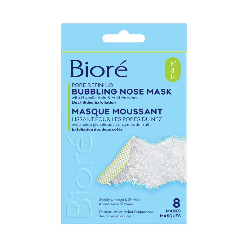 BIORE PORE REFINING BUBBLY NOSE MASK 8 MASK