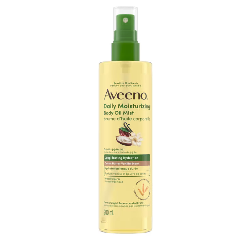 AVEENO BODY OIL MIST COCOA BUTTER VANILLA 200ML