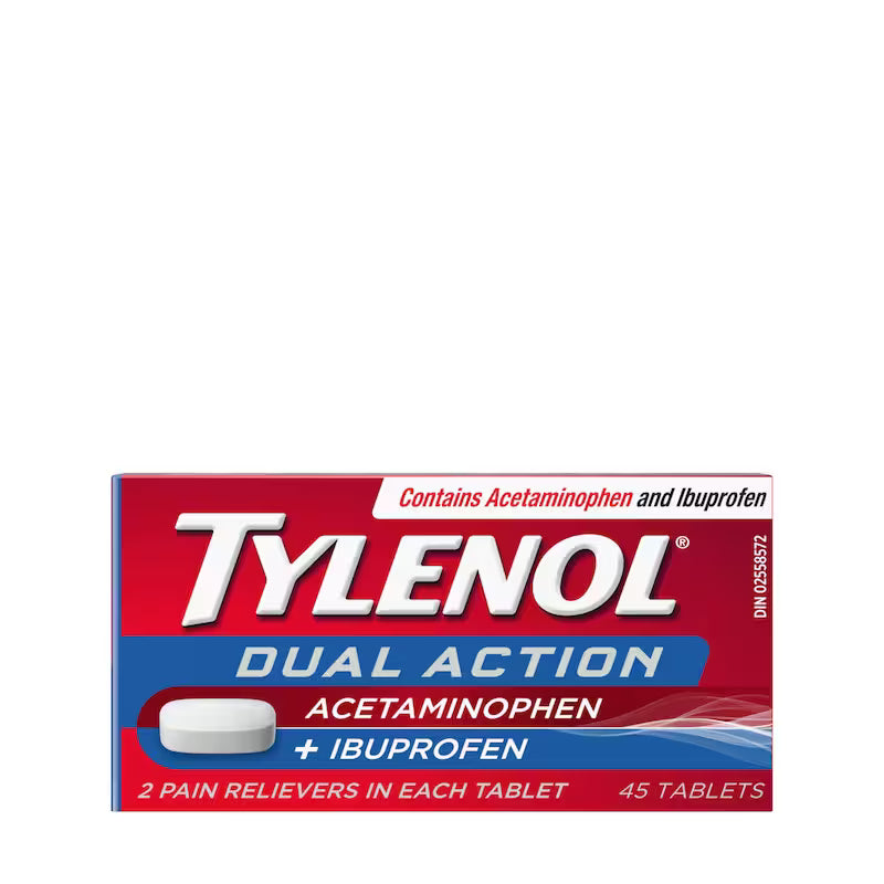 TYLENOL DUAL ACTION ACET+IBUPROFEN TB 45 TABLET