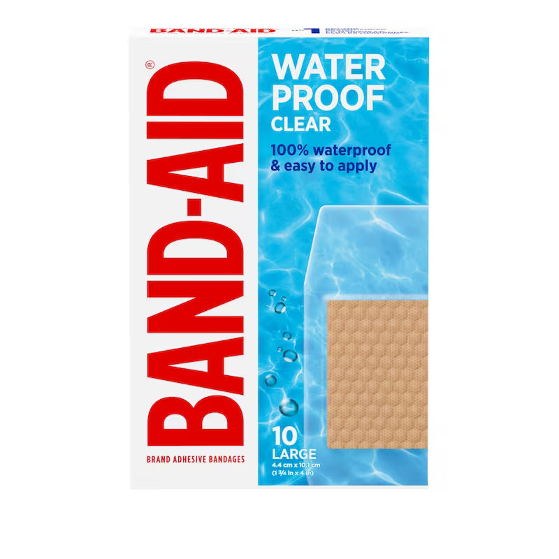 BAND-AID BANDAGE WATERPROOF LG 10