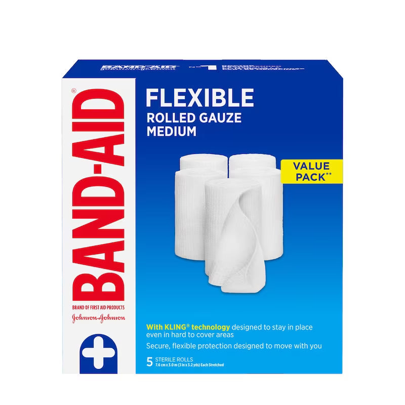 BAND-AID GAUZE ROLL 7.6CMX1.9M 5