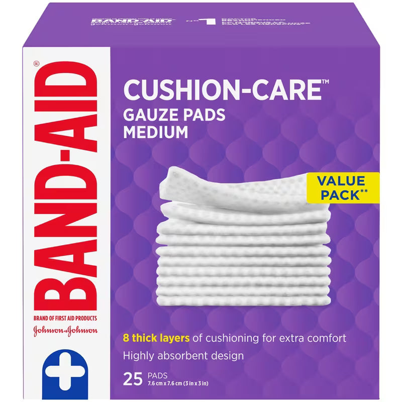 BAND-AID GAUZE PADS 25