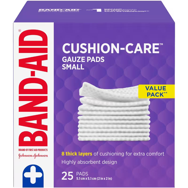 BAND-AID GAUZE PADS SMALL 25