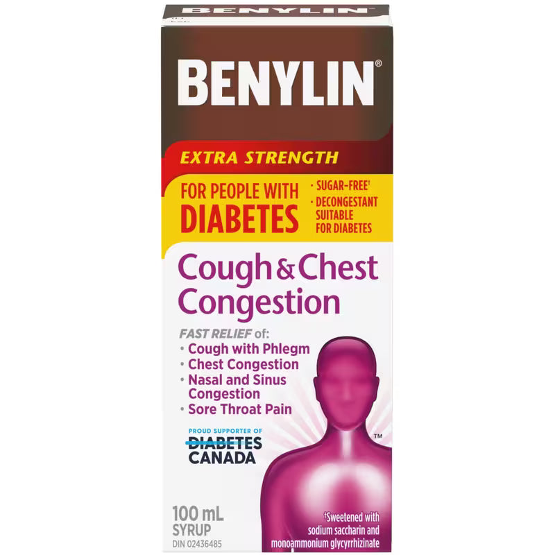 BENYLIN COUGH CHEST DIABETES 100ML SYRUP