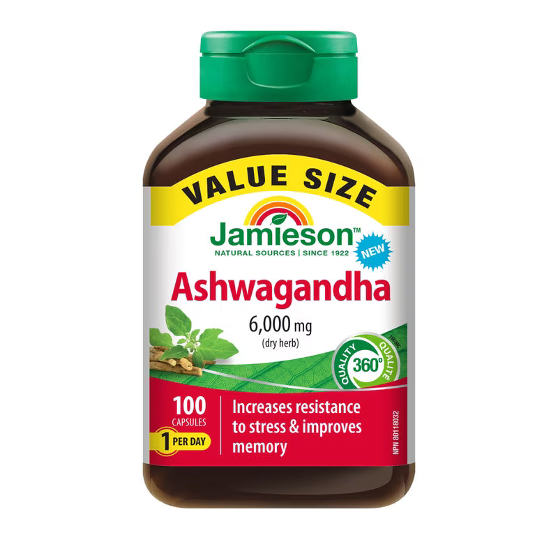 ASHWAGANDHA CAPS 100 JAMIESON CAPSULE