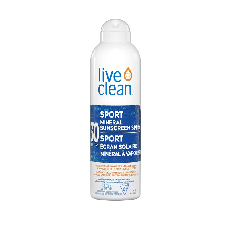 LIVE CLEAN SPORT MIN SUNSCREEN SP SPF30 177ML AEROSOL