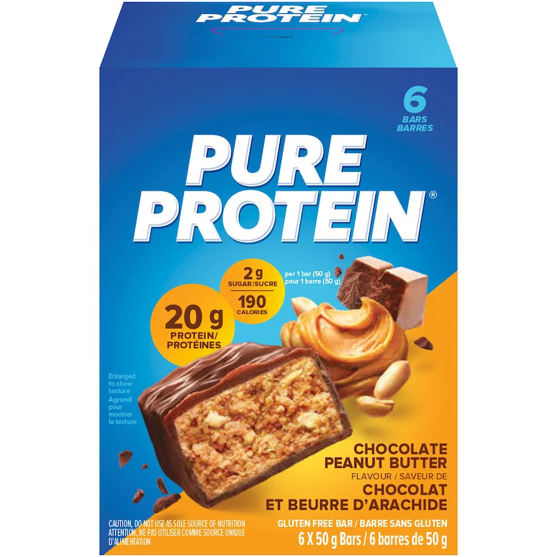 PURE PROTEIN BAR CHOC BUTTER VALUE PACK 6X50G BAR