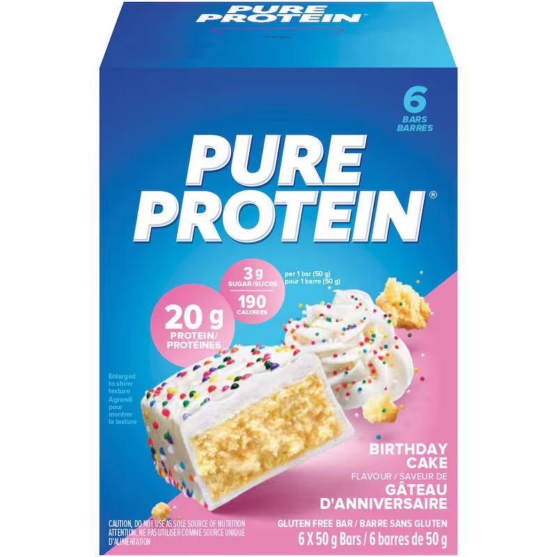 PURE PROTEIN BAR BIRTHDAY CAKE 6X50G BAR