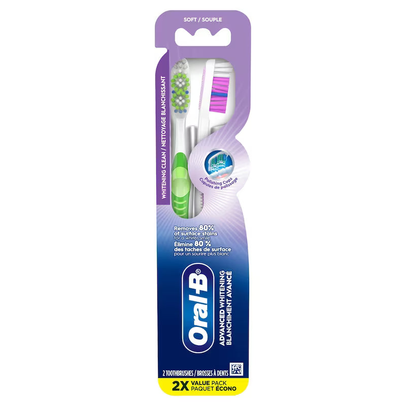 ORAL-B 3D WHITE VIVID TOOTHBRUSH SOFT 2 pack of 6