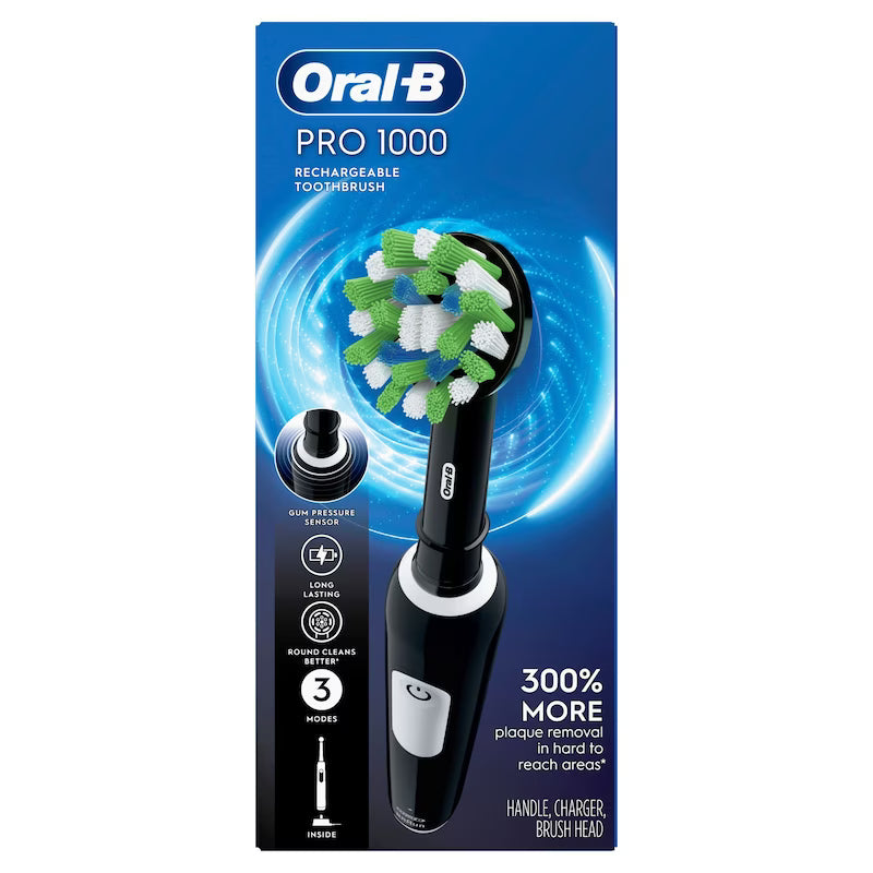 TOOTHBRUSH ORAL B CROSS ACTION POWER RECH BLACK