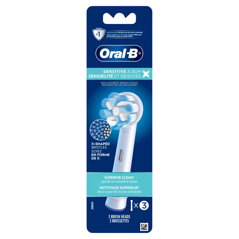 ORAL B SENSITIVE & GUM BRUSH HEADS REPLACEMENT 3