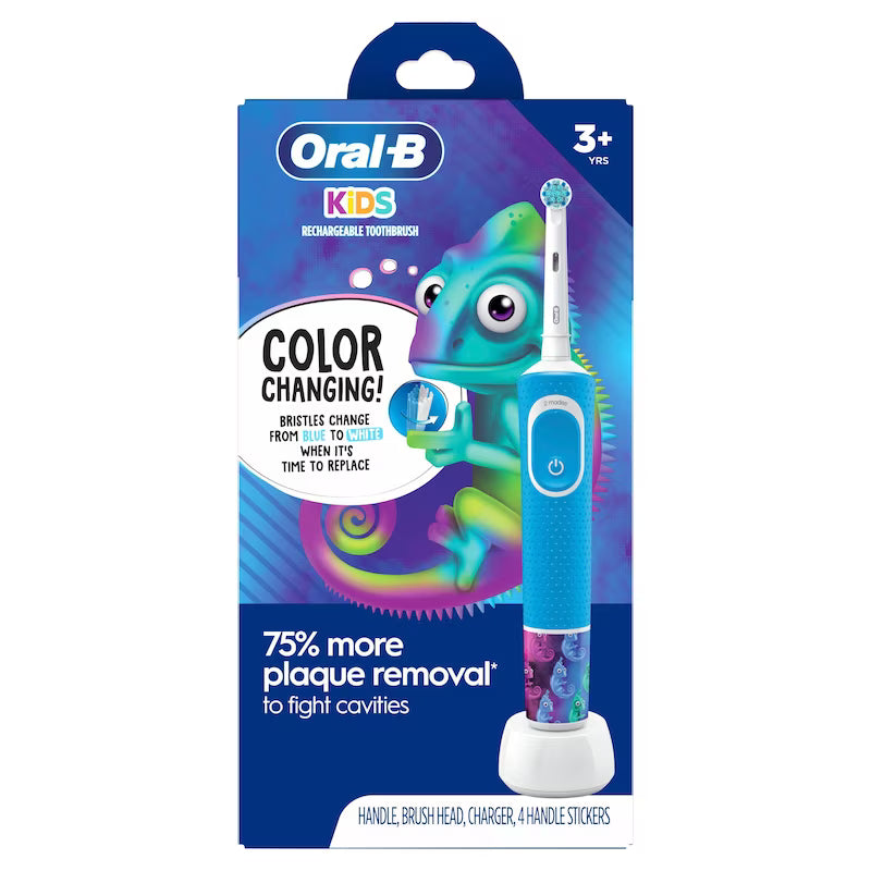 ORAL B KIDS TOOTHBRUSH CHAMELEON COLOUR CHANGING