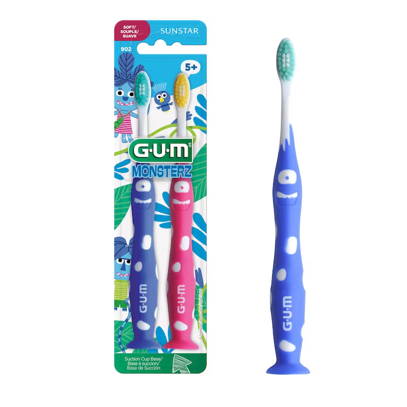 GUM TOOTHBRUSH MONSTERZ JR 5+ PK 2