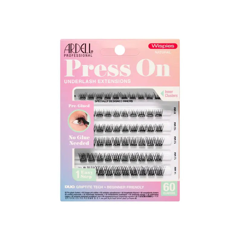 ARDELL WISPIES PRESS ON LASHES NATURAL 60 pack of 4