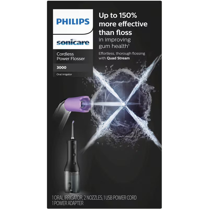 PHILIPS SONICARE POWER FLOSSER 3000 CORDLESS BLACK