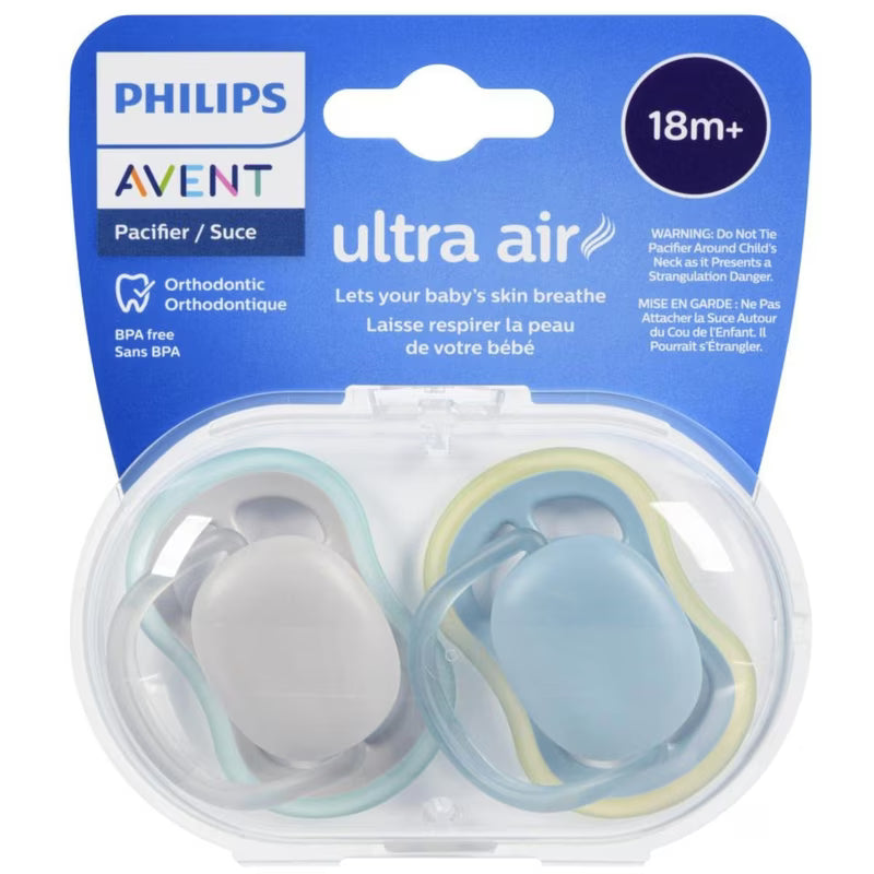AVENT ULTRA AIR PACIFIERS BEIGE/DAWN 18M+ 2 pack of 4