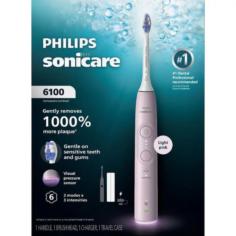 PHILIPS SONICARE TOOTHBRUSH POWER 6100 PINK 1