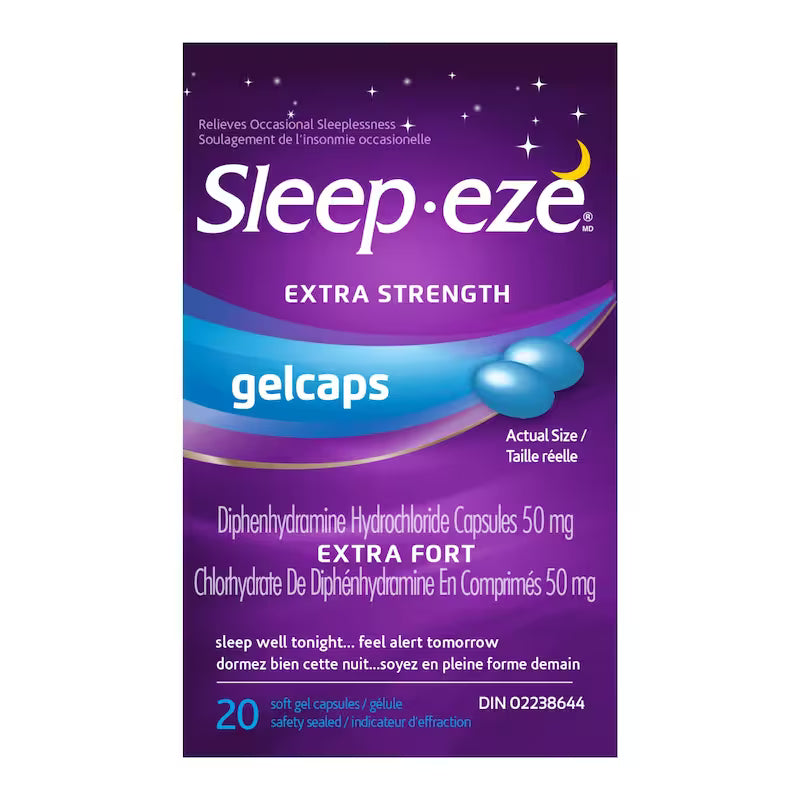 SLEEP-EZE D GELCAPS 50MG 20 CAPSULE