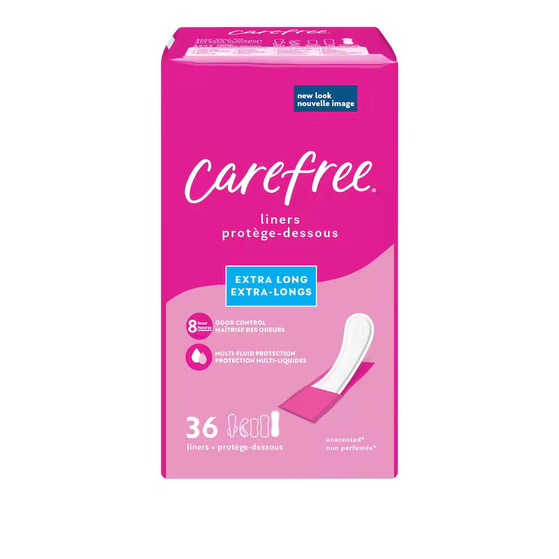 CAREFREE LINERS EXTRA LONG 36 pack of 4