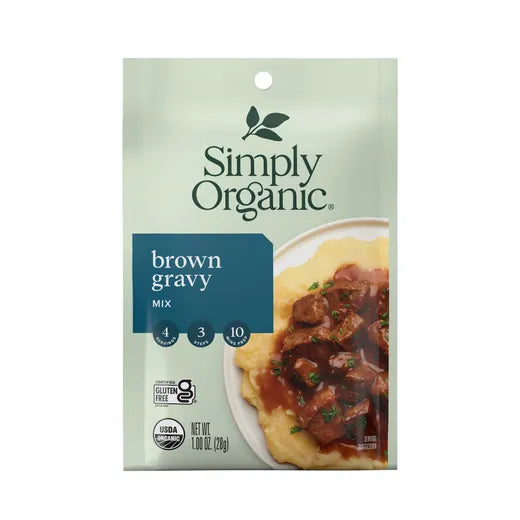 SIMPLY ORGANIC    Gravy Mix, Brown, Organic (sachets)    28g