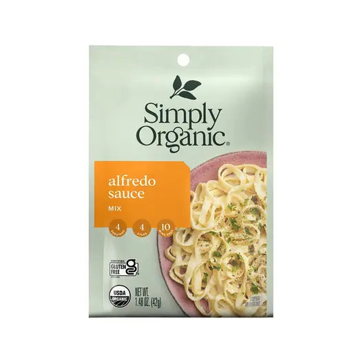 SIMPLY ORGANIC      Seasoning Mix, Italian Alfredo Sauce, Organic (sachets)    42g