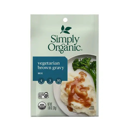 SIMPLY ORGANIC -    Vegetarian Brown Gravy Seasoning Mix, Organic (sachets)    28g