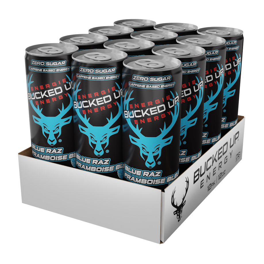Bucked Up Bucked Up Energy Drink, Blue Raz, 12/Case