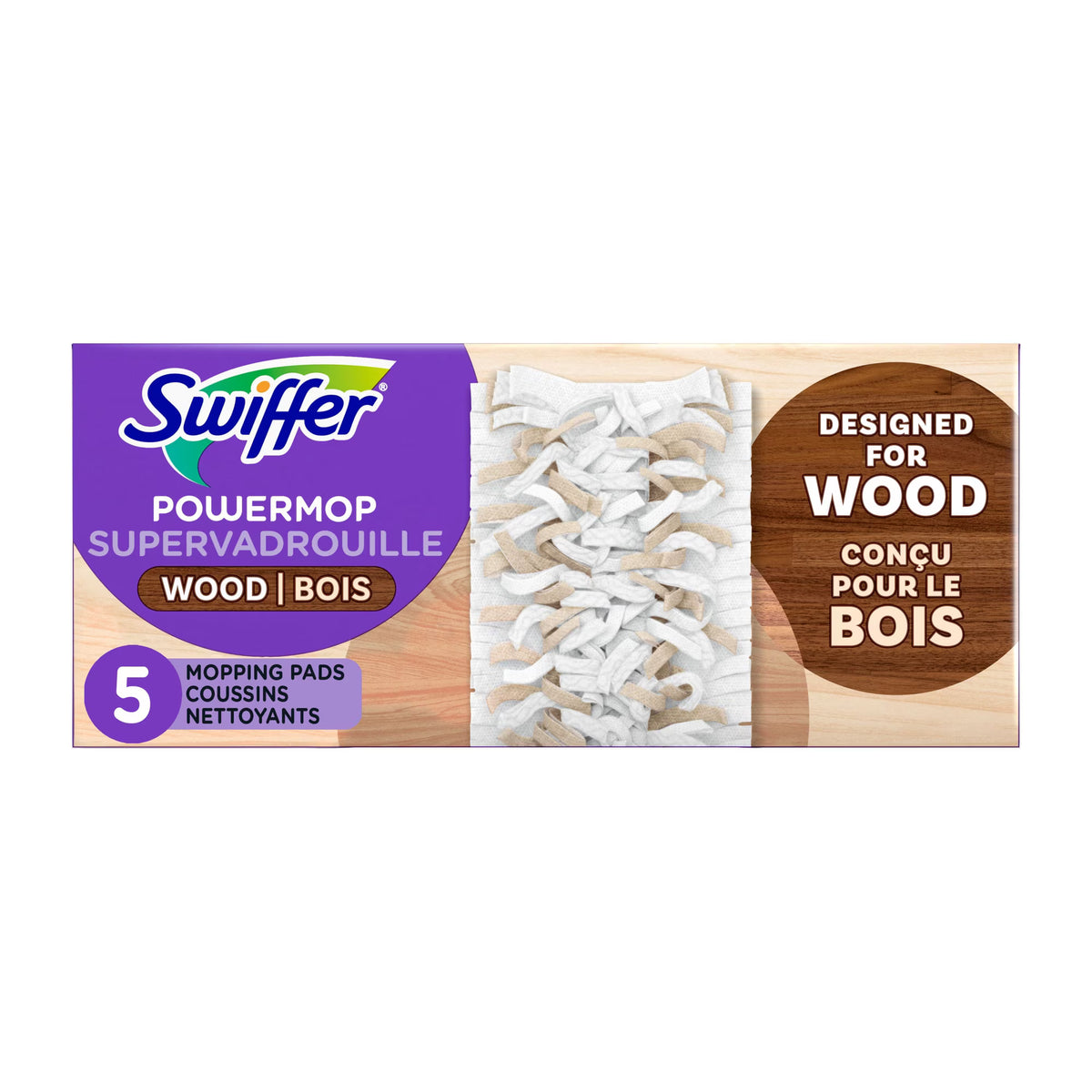 SWIFFER POWERMOP MOPPING PADS WOOD 5 pack of 4