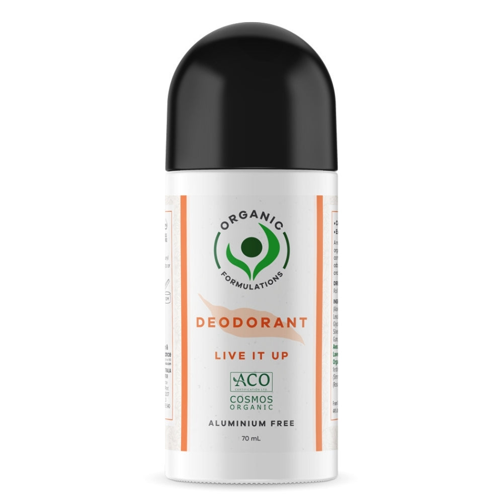 Organic Formulation - Natural Deodorant - Live it Up 70ml