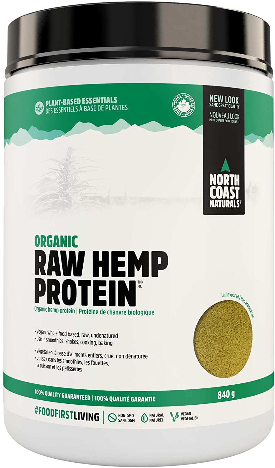 North Coast Naturals ORGANIC SPROUTED RAW ORGANIC HEMP PROTEIN 840 g