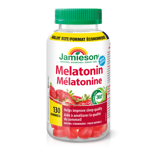 JMS Melatonin 2.5 mg Gummies - Natural Strawberry - VALUE SIZE 130-Gummy