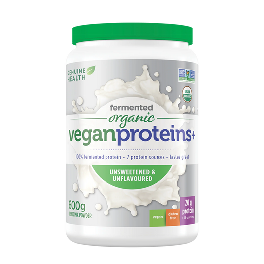Genuin Health   fermented organic vegan proteins+ unflavoured & unsweetened 23 servings
