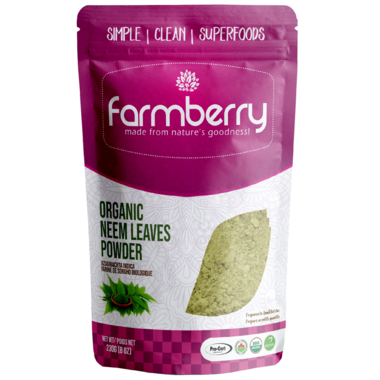 Farmberry Farmberry Organic Powder Flavour: Neem Leaf
Container Size: 230 g Each