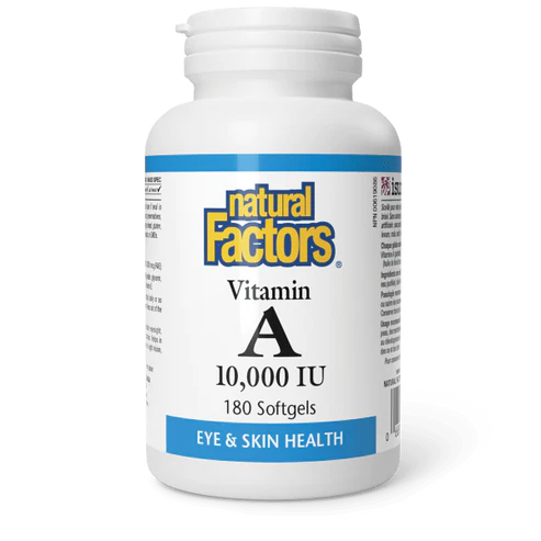 Natural Factors   Vitamin A 10,000 IU   180 sglssgls