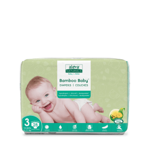 ALEVA NATURALS Baby Diapers Size3 (13to24lb) 28ct