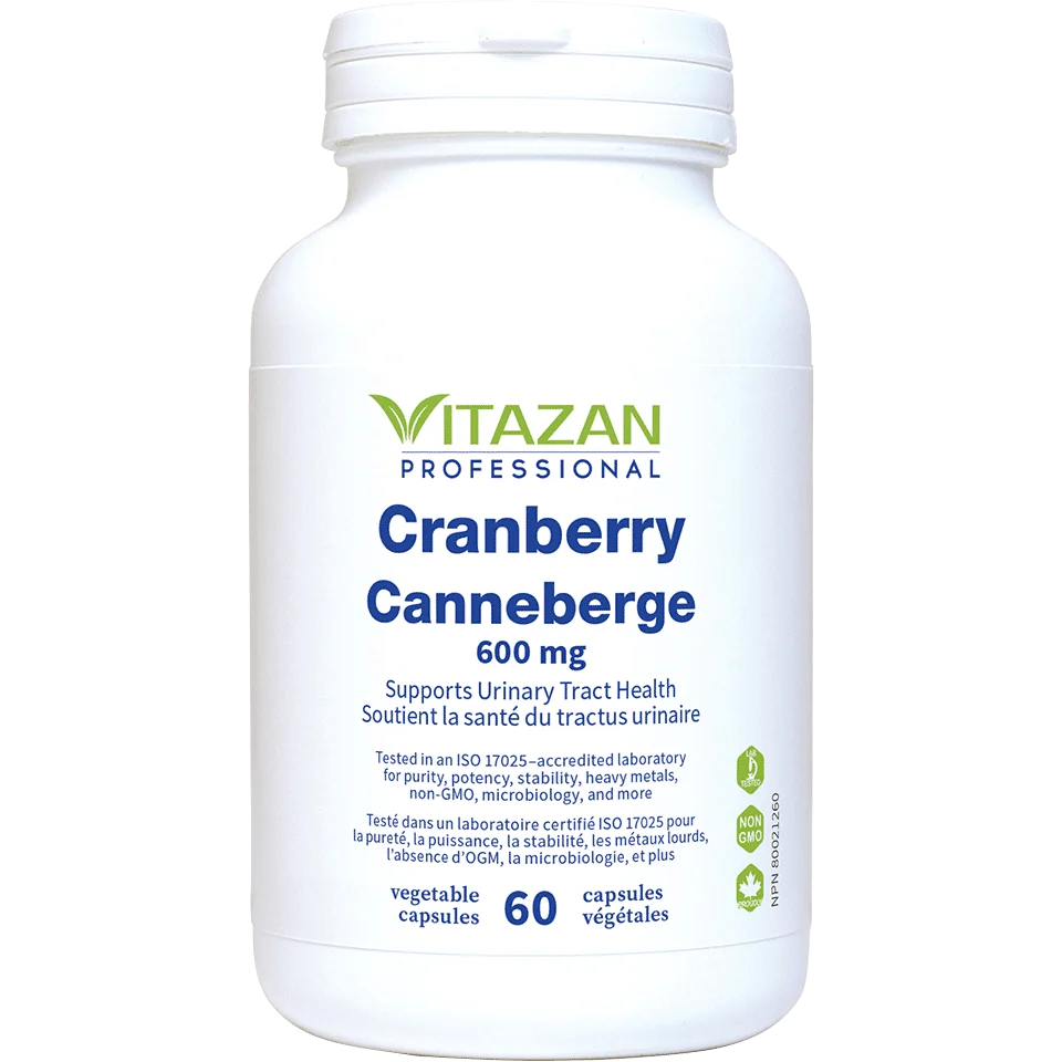 Vitazan Cranberry (600 mg · 107× Concentrate · Urinary Tract and Bladder Infections) 60 capsules