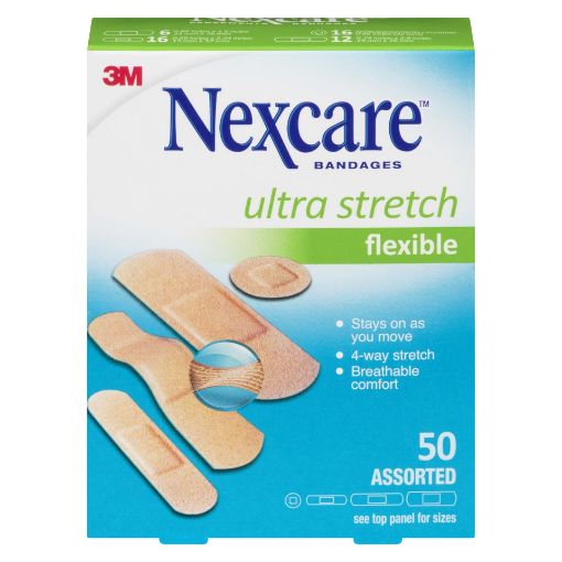 NEXCARE BANDAGES ULTRA STRETCH CS201-CA ASTD 50