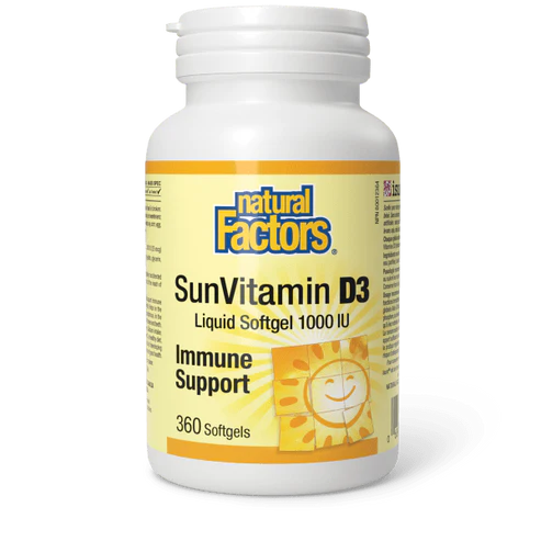 Natural Factors   Vitamin D3 1000 IU   360 sglssgls
