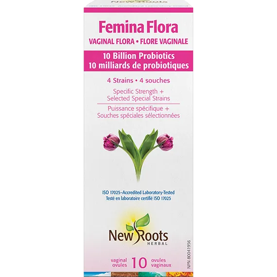 NEW ROOTS Femina Flora Vaginal Flora 10 vaginal ovules