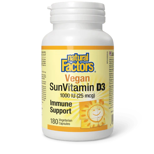 Natural Factors   Vegan Vitamin D3 1000 IU   180 vcapsvcaps