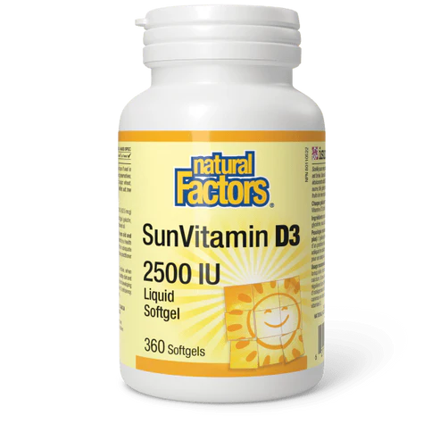 Natural Factors   SunVitamin D3 2500 IU   360 sglssgls
