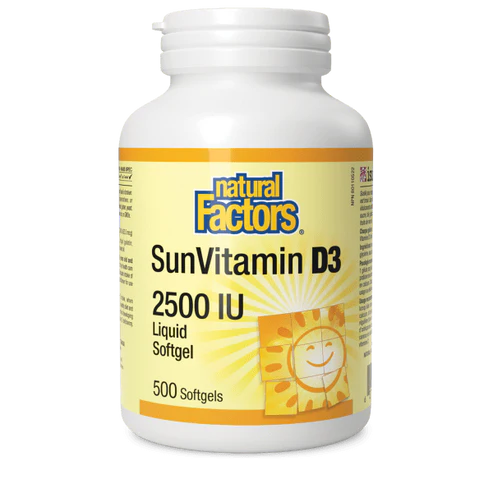Natural Factors   SunVitamin D3 2500 IU   500 sglssgls
