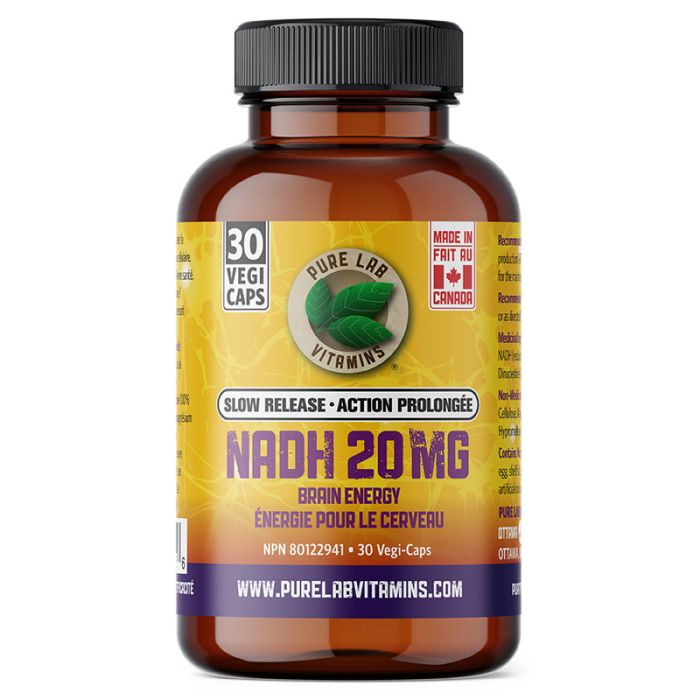 Pure Lab Vitamins NADH 20 mg - Slow Release - 30 vegi caps